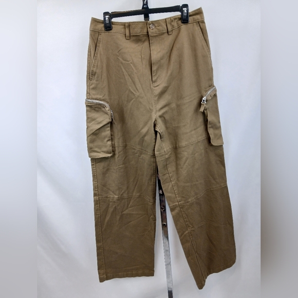 Mode of One Other - Mode of One Men’s Wide-Leg Pants Army Brown Size 30 New Fashion Fixture